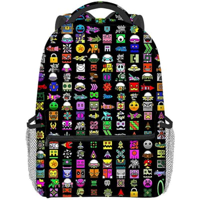 Mode Nieuwigheid Cool Geometry Dash student Schooltas Notebook Rugzakken 3D Print Oxford Waterdicht Jongens/Meisjes Reisrugzakken
