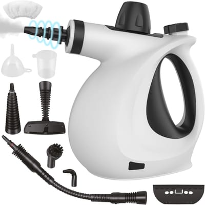 MIRA® Stoomreiniger badkamer - Stoomreiniger - Stoomreinigers - Zwart/Wit - ‎22cm x 14cm x 25cm