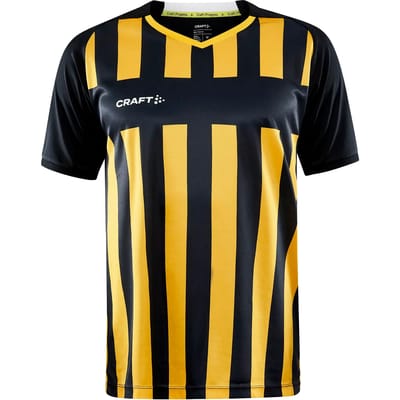 Craft Progress 2.0 Stripe Shirt Korte Mouw Heren - Geel / Zwart | Maat: M