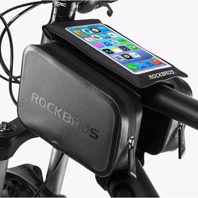 PRO Fiets Frametas met Telefoonhouder - Dubbele Fietstassen - Waterdicht - Racefiets - MTB - Fietsen - 6.0 Inch Gsm