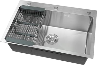 JGS ® Roestvrijstalen Keukenspoelbak met Slim Ontwerp en Accessoires voor Efficiëntie