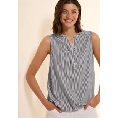 Seersucker blouse top