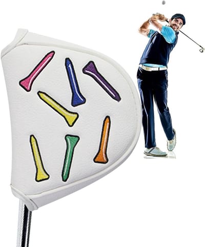 Putterhoes Golfclubs - Beschermhoes Hoofd - Golf Training Wedstrijd - Geleerde Schokdemping - 16.5 cm - Wit