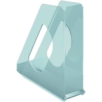 Esselte Colour'Breeze A4 Tijdschriftencassette met  Reliëfpatroon - Stapelbare A4 Papier Organiser voor Documenten, Catalogussen en Brochures - Blauw