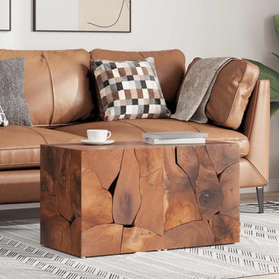 vidaXL - Krukken - 2 - st. - 40x40x45 - cm - massief - teakhout - bruin