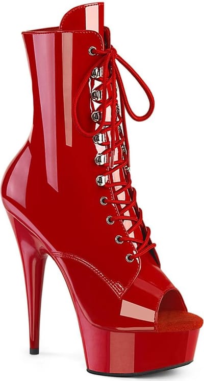 Pleaser - DELIGHT-1021 Plateau Laarzen - US 5 - 35 Shoes - Rood