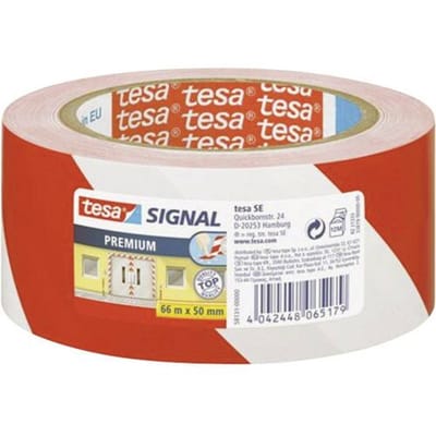 PREMIUM 58131-00000-01 Markeringstape tesa Signal Rood, Wit (l x b) 66 m x 50 mm 1 stuk(s)
