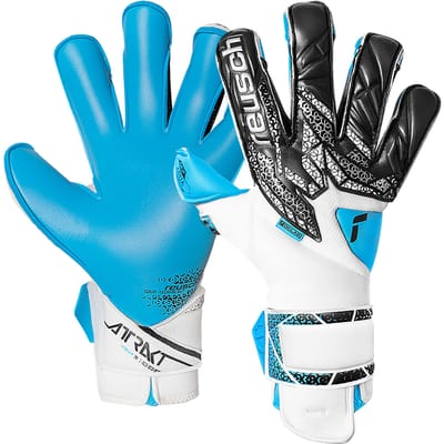 Reusch Attrakt Aqua Evolution White Aqua Blue - Keepershandschoenen - Maat 7 1/2