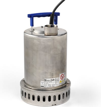 Ebara Best 4 – Dompelpomp RVS – 1100W – 24.000 l/u – Opvoerhoogte 20m – zonder vlotter – 230V