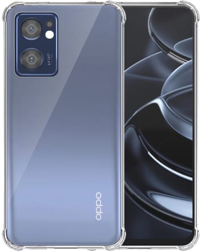 Smartphonica Telefoonhoesje Geschikt voor Oppo Reno 7 5G Transparant Schokbestendig - Shockproof TPU SIliconen Backcover Case met Stootrand Doorzichtig geschikt voor Oppo Reno7 5G