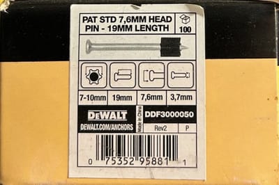 DeWalt PAT Nagel Verzinkt 19 x 3.7mm