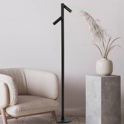 Lucide ANTRIM - Oplaadbare Leeslamp Binnen/Buiten - Accu/Batterij - LED Dimbaar - 2x2,2W 2700K - IP54 - Met draadloos oplaadstation - Zwart