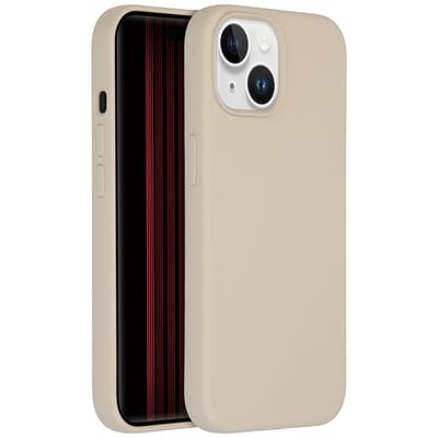 Accezz Hoesje - Geschikt voor Apple iPhone 15 - Liquid Silicone Backcover geschikt voor MagSafe - Stone