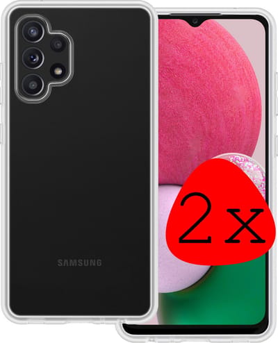 Hoesje 2 Stuks - Geschikt voor Samsung Galaxy A13 4G - Sterk & Shockproof - Case Siliconen - Back Cover - Telefoon Hoes - Transparant