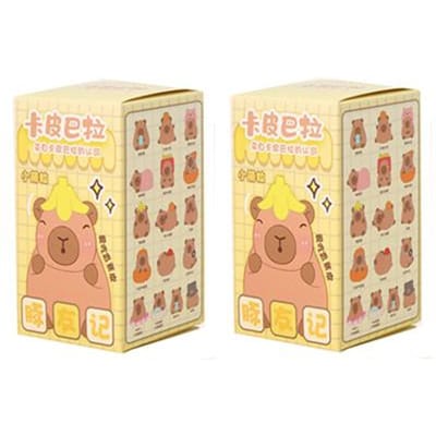 Nieuwste Capybara Blind Box Mini Poppetje Auto Interieur Decoratie Actiefiguur Desktop Ornament Model Kinder Verjaardag Kerst Cadeau