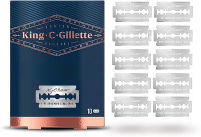Dubbelzijdige Safety Scheermesjes voor Heren - 10 Navulmesjes van Roestvrijstaal met Platina Coating