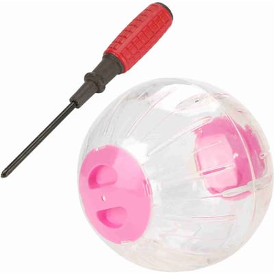 18.5cm Nieuw Mode Plastic Klein Huisdier Hamster Gerbil Speelgoed Ren Activiteit Oefening Bal(Roze) roze