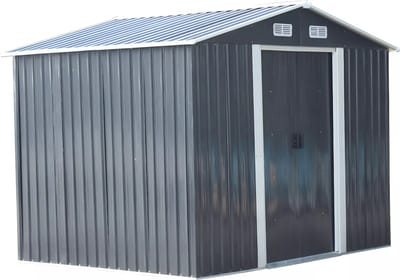 Vente-unique Tuinhuisje van grijs gegalvaniseerd staal MANSO - 5,2m²