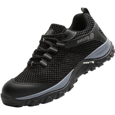 Chaussures d'assurance travail pour hommes Été Anti-écrasement et Anti-perforation Légères Résistantes à l'huile Chaussures de travail de protection de sécurité 46