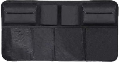 Auto Organizer Kofferbak - Auto Organizer - Autostoel Organizer - Auto Accessories - Universele Kofferbak Opbergtas Multi Pockets Auto Achterbank - Autostoel Rugleuning Organisator - Houdt Auto Netjes En Schoon - Verstelbare Riemen - 8Zakken -ZWART