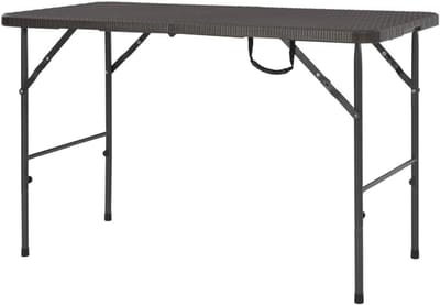Inklapbare tuintafel - Balkontafel Tuinstafel - Buiten dineren - Weerbestendig HDPE blad - 120 x 60 x 74 cm - Bruin