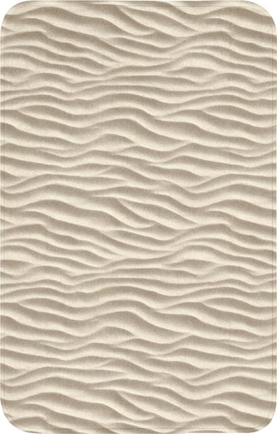 WC mat 50x80 cm - Antislip - Zand - Golven - Beige - Toiletmat - Vloermat - Douchemat - Toilet tapijt - Toiletmatten