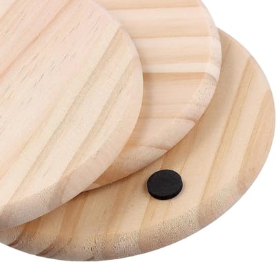 30 Stuks 4 Inch Houten Coasters, Lege Ronde Coasters voor DIY, Schilderen, Graveren en Houtbranden