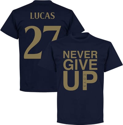 Never Give Up Spurs Lucas 27 T-Shirt - Navy/ Goud - L