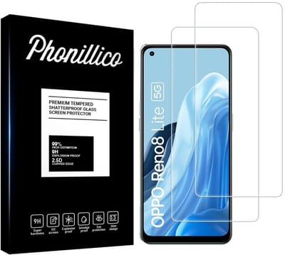 Screenprotector voor Oppo Reno 8 Lite 5G - 2 stuks Beschermglas van glas Transparante glazen schermbeschermfolie