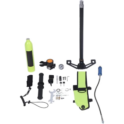 Kit de Bouteille de Plongée 0,5 L 5-10 Minutes Filtration à Trois Couches Kit de Bouteille de Plongée pour Respiration Sous-Marine avec Valve de Respiration vert
