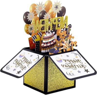Creatieve 3D verjaardagskaart voor neef met pop-up effect en bijpassende envelop, uniek cadeau voor elke gelegenheid