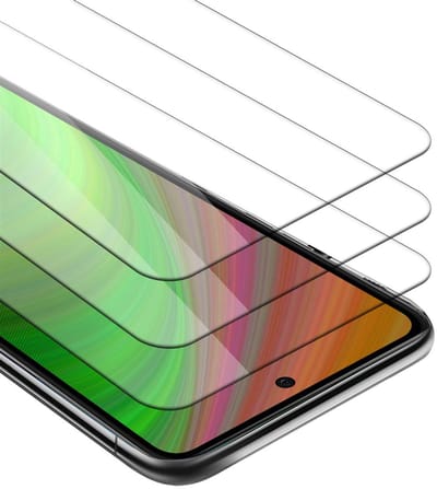 Cadorabo 3x Screenprotector geschikt voor Samsung Galaxy A72 4G / 5G - Beschermende Pantser Film in KRISTALHELDER - Getemperd (Tempered) Display beschermend glas in 9H hardheid met 3D Touch