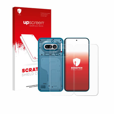 upscreen - Screenprotector voor Nothing Phone (4a) (Voor+Achter) - Folie Beschermfolie transparant