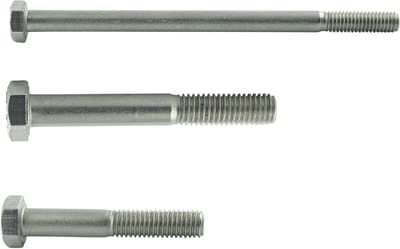 Zeskantschroeven met schacht - Machineschroeven roestvrij - Bevestigen van materialen - Roestbestendig RVS A2 - M10 x 160 mm - Zilverkleurig