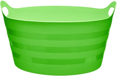 Garronda 15L flexibele kunststof kuip – Voederbak – Emmer – Tubtrug – Wasmand – Groen - GD-STIC-ElasticBasket