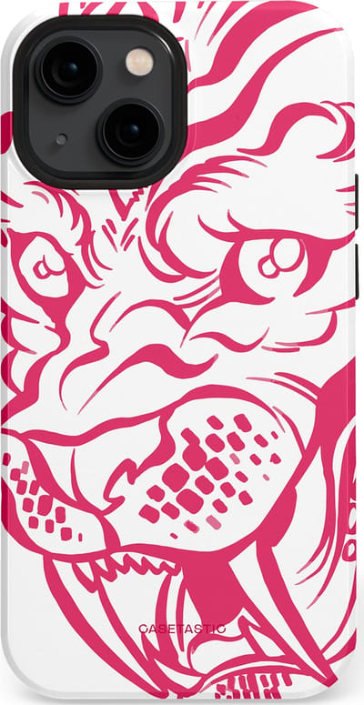 Casetastic Hoesje Geschikt voor Apple iPhone 13 Mini Magsafe - Stijlvolle Beschermende Duo-layer Case - Scherpe Strepen