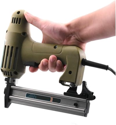 Elektrisch Spijkerpistool - Nietpistool Houtbewerking - Meubelmontage - Hoge Kracht Motor - 1.35 kg - Grijs Groen