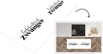 Keukenloper - Loper keuken - Quotes - Mama - Gefeliciteerd zwanger - Spreuken - 120x50 cm - Keukenloper vinyl