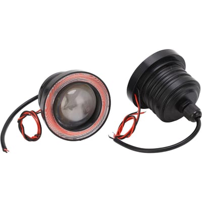 Lot de 2 ampoules LED rondes de 7,6 cm (3 pouces) pour feux de brouillard, projecteurs Angel Eyes haute luminosité, étanches IP65, compatibles avec tous les véhicules. black