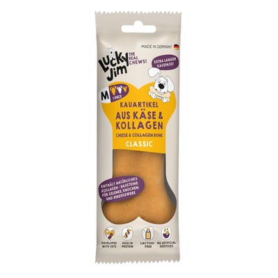 60g Lucky Jim Kauwbot M Kaas & Collageen Classic Hondensnacks