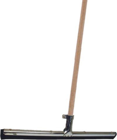 Betra Vloertrekker/douchetrekker - voor water metaal/rubber - 60 cm - met houten steel 130 cm