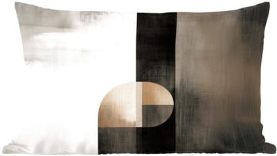 Sierkussens - Kussentjes Woonkamer - 50x30 cm - Vormen - Modern - Zwart