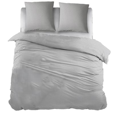 Snoozing Kaat Dekbedovertrek - Tweepersoons - 200x200/220 cm - Grey