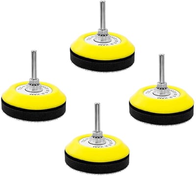 Schuurschijven Pads - Polijstschijven Buffer - Oneffen Oppervlakken Polijsten - Zachte Sponslaag - 75 mm 4 Stuks - Zwart