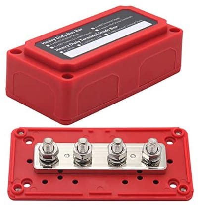 Verzamelrail 300A voor 12V - 48V DC massaverdeling