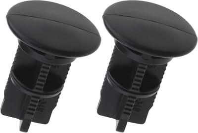 Scharnierpennen voor Afvalcontainerdeksels - 2 Stuks - 43 mm x 18 mm - Geschikt voor 240 L Vuilnisbakken - Kunststof - Zwart