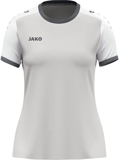 Jako Dynamic Shirt Korte Mouw Dames - Lichtgrijs / Wit / Grijs | Maat: L