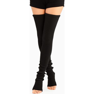 Lente Herfst 80s Volwassen Vrouwen 80% Acryl 50/70/90cm Zacht Gebreide Lange Beenwarmers Dijhoog Kniehoog Effen Kleur Beenwarmers Length 70cm black