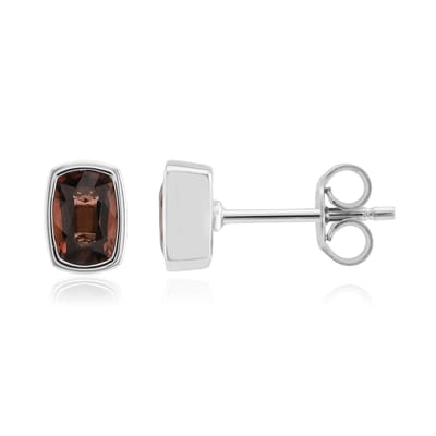 Cavill - Zilveren Oorbellen - 925 Sterling Zilver Geplatineerd - 2 Roze Zirkoon 1 591 ct - Antiek Geslepen - Elegant Design 7 mm