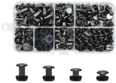 Set Schraapalen, Rivet Binding Schroeven, Vervangende Metaalrivet voor Tassen, Hondenhalsband, Leren Accessoires, Rugzak en Luggage Reparatie